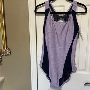 TYR Women's Lavender Purple Athlete Swimsuit UPF 50+ Size 16
